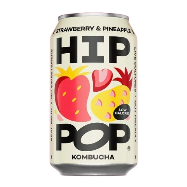 Hip Pop Kombucha Strawberry & Pineapple 330ml