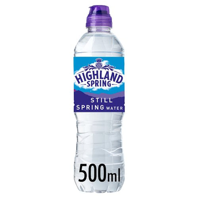 Highland Spring Still Spring Water Sports Cap 500ml