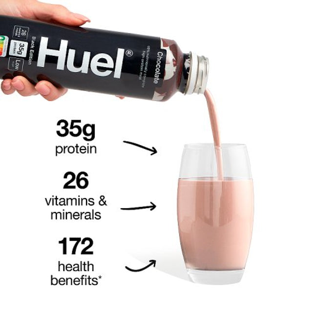 Huel Black Edition Ready-to-Drink Chocolate Flavour Complete Meal 500ml