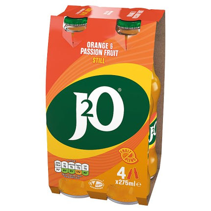 J2O Orange & Passion Fruit 4x275ml Glass