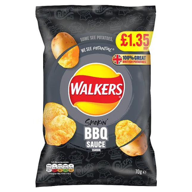 Walkers BBQ £1.35 70g
