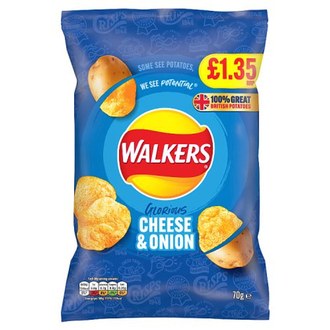 Walkers Cheese & Onion PMP £1.35 70g