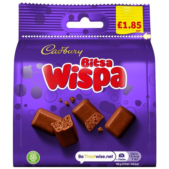 Cadbury Bitsa Wispa Chocolate Bag 85g £1.85