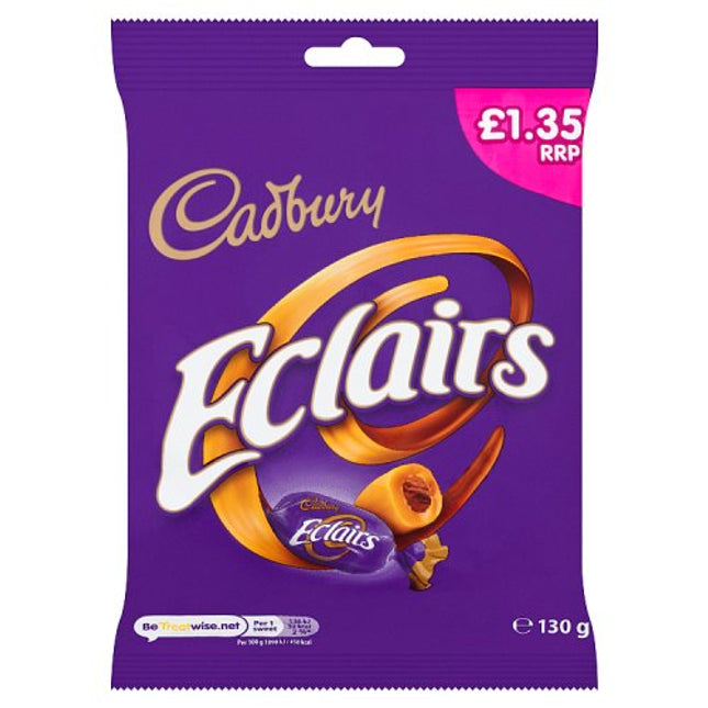 Cadbury Eclairs Classic Chocolate Pouch Bag 130g £1.35