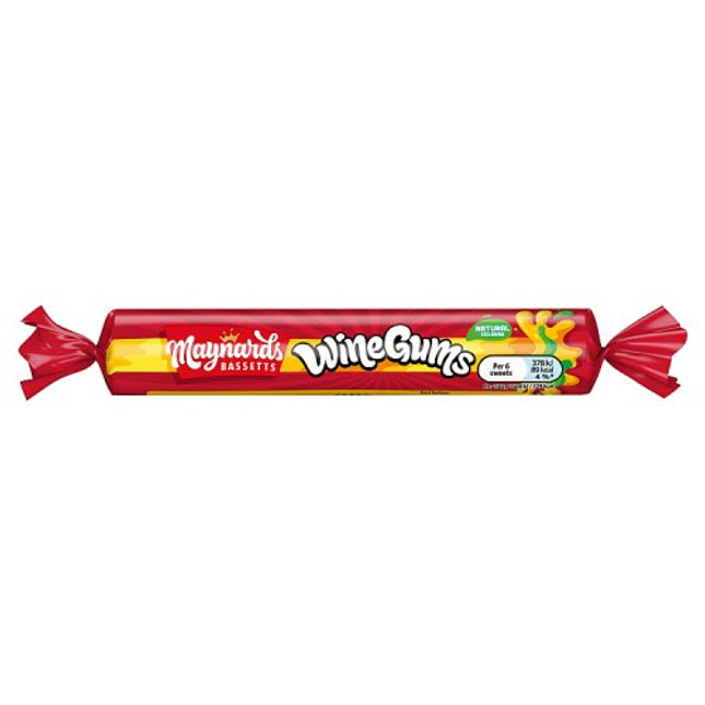 Maynards Bassetts Wine Gums Sweets Roll 52g