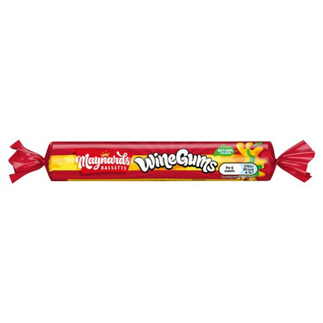 Maynards Bassetts Wine Gums Sweets Roll 52g