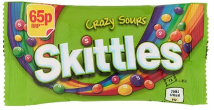 Skittles Crazy Sours 45g PMP 65p