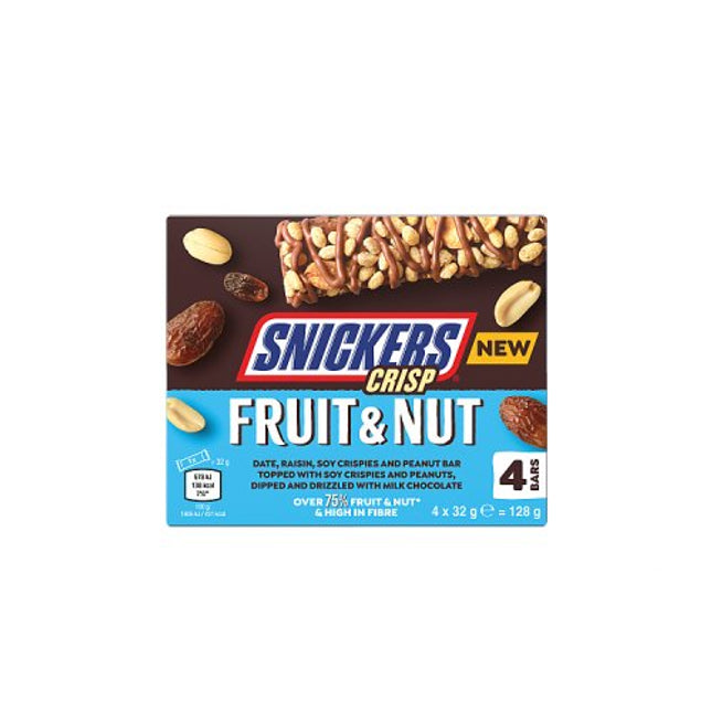 Snickers Crisp Triple Treat 4 Pack 128g