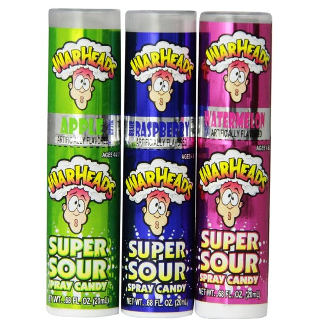 Warheads Super Sour Spray Candy 3pk