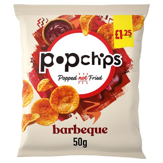 Popchips BBQ Crisps 50g  £1.25