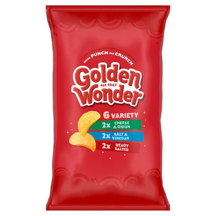 Golden Wonder Variety Crisps 6x25g