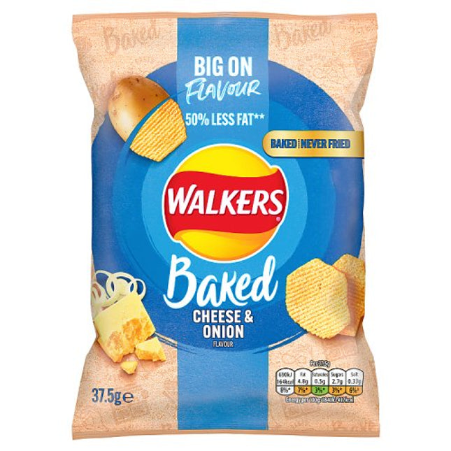 Walkers Baked Cheese & Onion Snack 37.5g