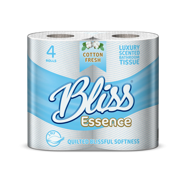 Bliss Essence Cotton Fresh Scented Toilet Tissue 2ply 4 Rolls