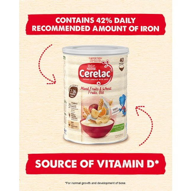 Cerelac Infant Cereals Mixed Fruits & Wheat with Milk 8 Months+ 1kg