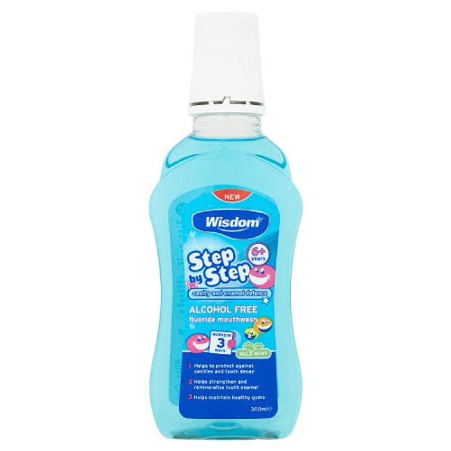 Wisdom Step-By-Step Mouthwash 6+ Years 300ml