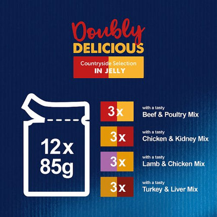 Felix Doubly Delicious Countryside Selection Wet Cat Food 12x85g £4.75