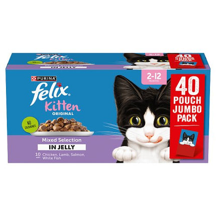 Felix Original Kitten Variety Selection in Jelly Cat Food 40x85g
