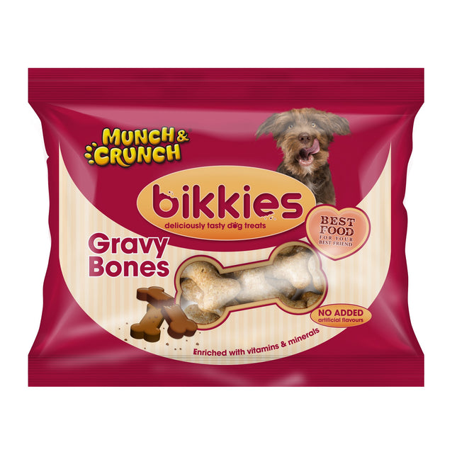 Munch & Crunch Bikkies Gravy Bones Dog Treats 300g