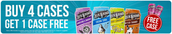Ben Shaws Offer - Buy 4 Get 1 Case Free