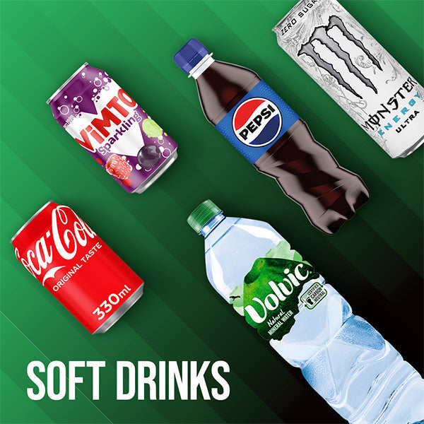 Range of soft drinks available for wholesale distribution