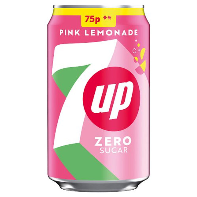 7up Zero Pink Lemonade 330ml 75p