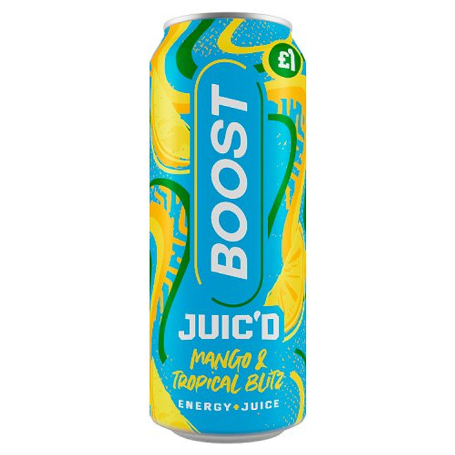 Boost Energy Juic’d Mango & Tropical Blitz 500ml £1