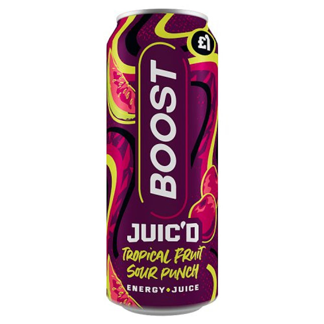 Boost Energy Juic’d Tropical Fruit Sour Punch 500ml £1