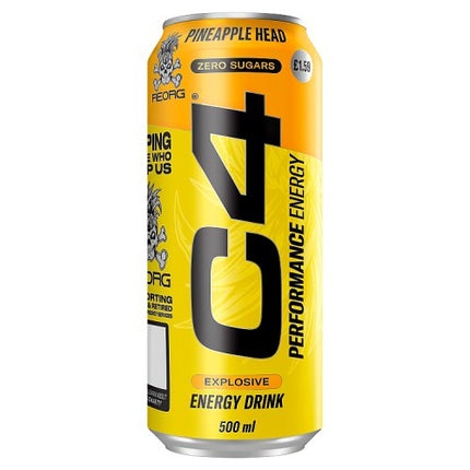 C4 Energy Pineapple Head 500ml £1.59