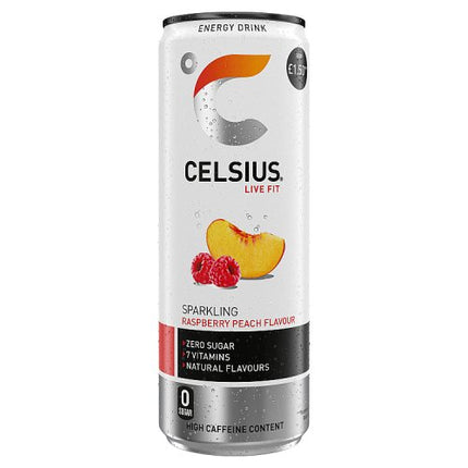 Celsius Energy Raspberry Peach 355ml £1.50