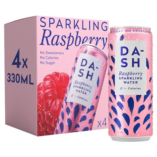Dash Sparkling Raspberry 4 x 330ml