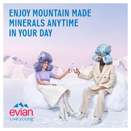 Evian Still Natural Mineral Water 750ml Glass