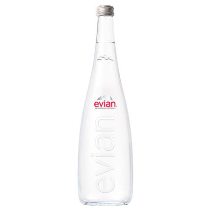 Evian Still Natural Mineral Water 750ml Glass