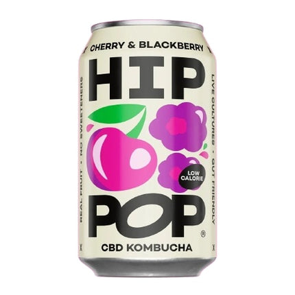 Hip Pop CBD Kombucha Cherry & Blackberry 330ml