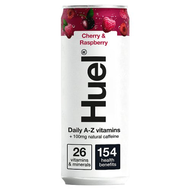 Huel Daily A-Z Cherry & Raspberry Sparkling Multivitamin Energy Drink 330ml