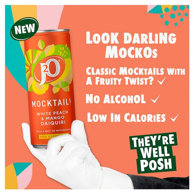 J2O Mocktail Peach and Mango Daiquiri 250ml