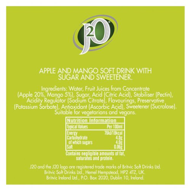 J2O Apple & Mango 4x275ml
