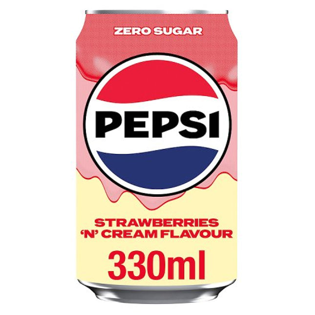 Pepsi Strawberry & Cream Sugar Free 330ml