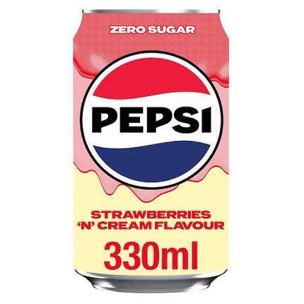 Pepsi Strawberry & Cream Zero Sugar 330ml