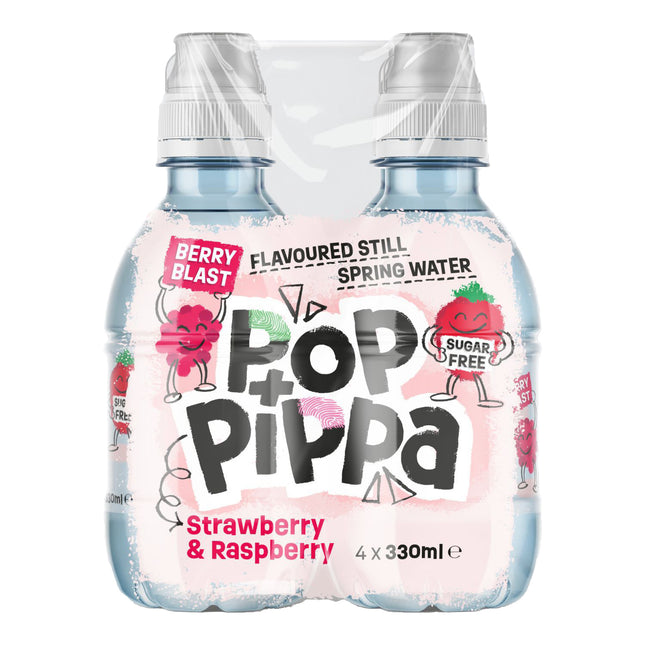 Pop & Pip Strawberry & Raspberry 4pk 330ml