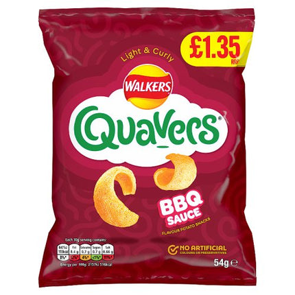 Walkers Quavers BBQ Sauce 54g £1.35