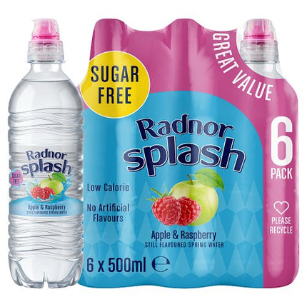 Radnor Splash Sports Cap Apple & Raspberry 6 x 500ml