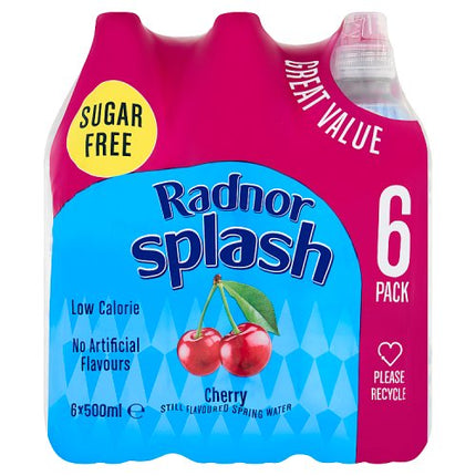 Radnor Splash Sports Cap Cherry 6 x 500ml