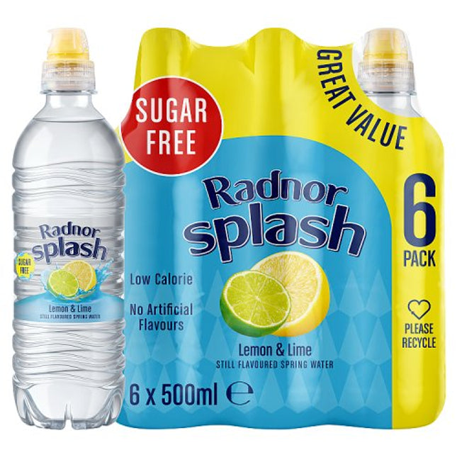 Radnor Splash Sports Cap Lemon & Lime 6 x 500ml