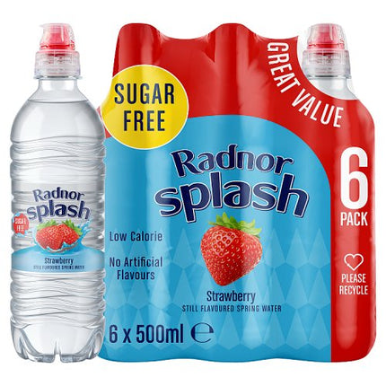 Radnor Splash Sports Cap Strawberry 6 x 500ml
