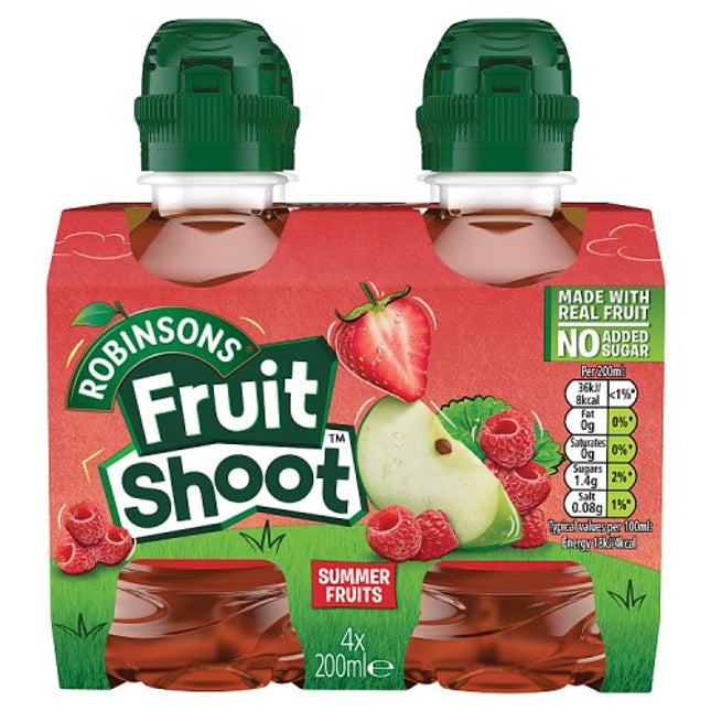 Robinsons Fruit Shoot Summer Fruits Juice Drink 4x200ml