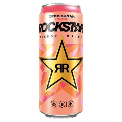 Rockstar Zero Peach 500ml £1.29/2 for £2