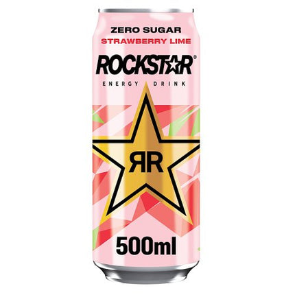 Rockstar Zero Strawberry & Lime 500ml £1.29/2 for £2