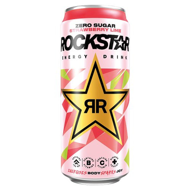 Rockstar Zero Strawberry & Lime 500ml £1.29/2 for £2