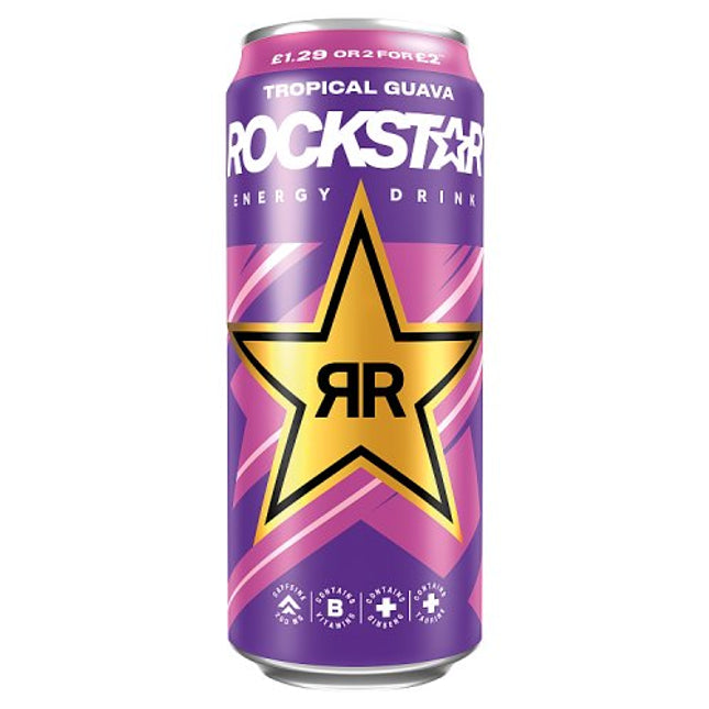 Rockstar Tropical Guava 500ml £1.29/2 for £2