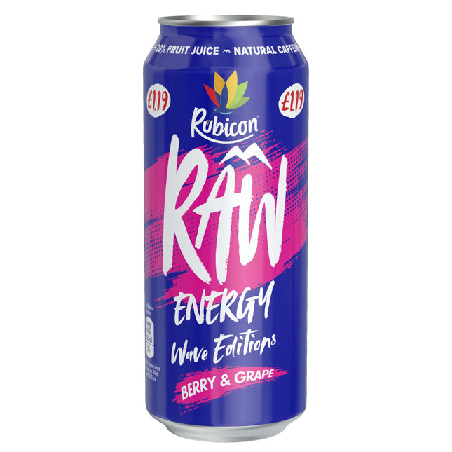 Rubicon Raw Energy Berry & Grape 500ml £1.19